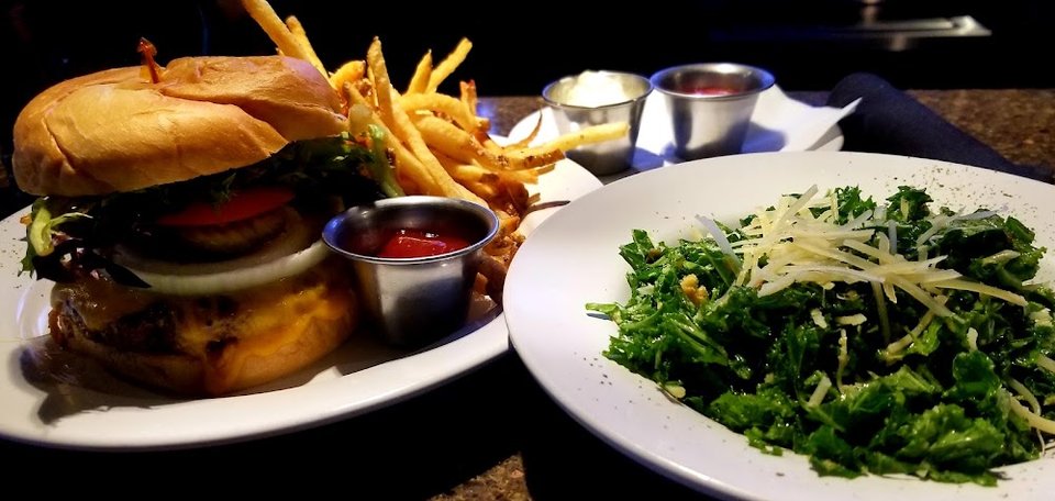 Burger & Kale Salad